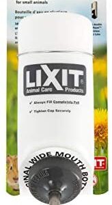 Lixit Wide Mouth BPA-Free Cage Water Bottles for Rabbits, Ferrets, Guinea Pigs, Rats, Chinchillas, Hamsters, Mice, Hedgehogs, Gerbils and Other Small Animals.
