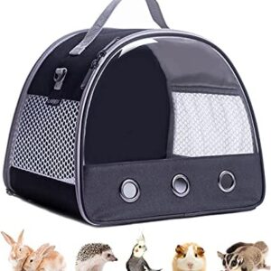 Small Animal Carrier Bag, Portable Guinea Pig Travel Carrier Cage for 2, Hamster Cage, Bird Rat Guinea Pig Squirrel Carrier