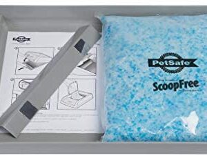 PetSafe ScoopFree Reusable Tray for Cat Litter Boxes - Includes 4.5 lb of Premium Blue Non Clumping Crystal Litter - Compatible with All PetSafe ScoopFree Automatic Self Cleaning Litter Boxes