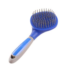 BOTH WINNERS Mane and Tail Brush for Horses and Dogs with Soft Touch Grip (BLUE)