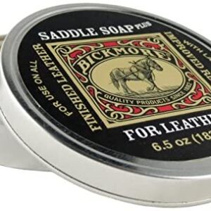 Bickmore Saddle Soap Plus - 6.5oz - Leather Cleaner & Conditioner with Lanolin - Restorer, Moisturizer, and Protector