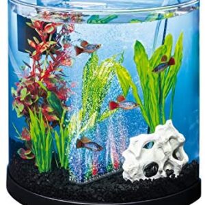Tetra ColorFusion Half-Moon Shape with Bubbler and Color-Changing Light Disc Aquarium Kit