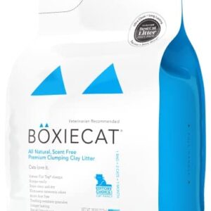 Boxiecat Premium Clumping Cat Litter - Clay Formula - Ultra Clean Litter Box, Longer Lasting Odor Control, Hard Clumping Litter, 99.9% Dust Free