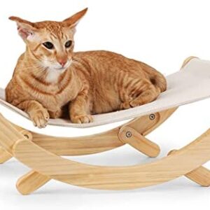 FUKUMARU Cat Hammock - New Moon Cat Swing Chair, Kitty Hammock Bed, Cat Furniture Gift for Your Small to Medium Size Cat or Toy Dog