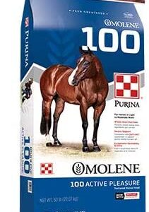 Purina | Omolene #100 Active Pleasure Horse Feed | 50 pounds (50 lb) Bag