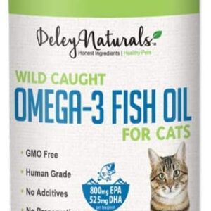Wild Caught Fish Oil for Cats - Omega 3-6-9, GMO Free - Only Ingredient is Fish - 16 oz