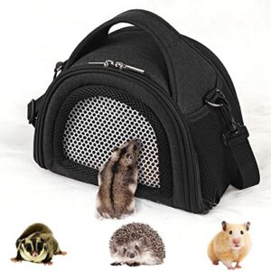 YUDODO Hamster Carrier Guinea Pig Carrier Bag Small Animal Sugar Glider Pouch Gerbil Hedgehog Portable Travel Carrier Outdoor Hangbag Flying Squirrel Rat Carrier
