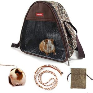 VLIKE Hamster Guinea Pig Bag Carrier Accessories Small Animals Hedgehog Squirrel Chinchilla Sugar Glider Outdoor Travel Bag Zipper Portable Breathable Outgoing Bags