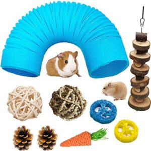Hamster Fun Tunnel Pet Mouse Plastic Tube Toys Small Animal Foldable Exercising Training Hideout Tunnels with Cute pet Toys for Guinea Pigs,Gerbils,Rats,Mice,Ferrets and Other Small Animals