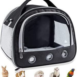 Small Animal Carrier Bag Guinea Pig Carrier Large Size,Portable Bag with Strap for Hedgehog Squirrel Chinchilla (Upgraded Version)