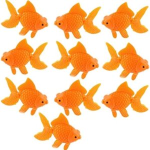 XMHF Aquarium Fish Bowl Tank Artificial Floating Plastic Orange Decor Goldfish Ornament Fish Tank Decoration 10PCS
