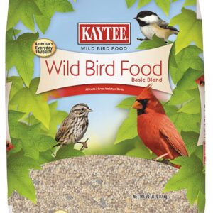 Kaytee Wild Bird Basic Blend Bird Seed Food For A Variety Of Wild Birds, 20 Pound