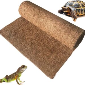 BLSMU Reptile Carpet,Coconut Fiber Substrate,Lizard Cage Mat,Coco Fiber Liner,Snake Bedding,Natual Coconut Fiber Carpet for Bearded Dragon,Turtles,Iguana,Tortoises