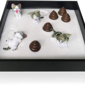 Mini Zen Garden Kitty Cat Litter Box Sand for Meditation and Relaxation