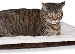 K&H PET PRODUCTS Self-Warming Pet Pad Thermal Cat and Dog Bed Mat Oatmeal/Chocolate 21 X 17 Inches