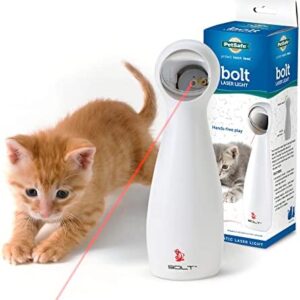 PetSafe Bolt Laser Cat Toy - Interactive Pet Supplies - Indoor - Relieves Anxiety & Boredom - Bug-Like Laser Pattern Keeps Them Entertained - Hands-Free Play - Auto Shut Off Prevents Overstimulation Small