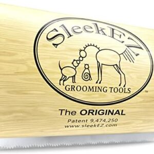 SleekEZ Original Deshedding Grooming Tool for Dogs, Cats & Horses - Undercoat Brush for Short & Long Hair - Painlessly Remove 95% of Loose Hair, Fur & Dirt - Easy to Clean - USA Made - (2.5 inch)