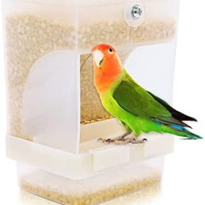 RYPET No-Mess Bird Feeder - Parrot Integrated Automatic Feeder for Small to Medium Birds