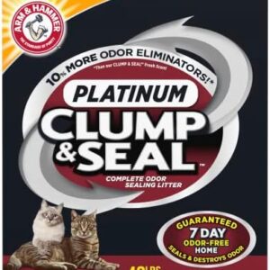 ARM & HAMMER Clump & Seal Platinum Cat Litter, Multi-Cat, 40 lb