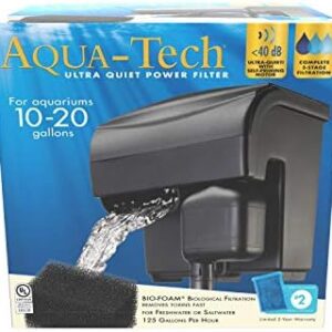 Aqua-Tech Ultra Quiet Power Filter, For Aquariums 10-20 Gallons