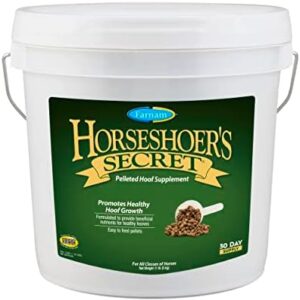 Farnam Horseshoer's Secret Pelleted Hoof Supplements, Promotes healthy hoof growth, maintains hoof walls & supports cracked hooves, 11 lbs., 30 day supply