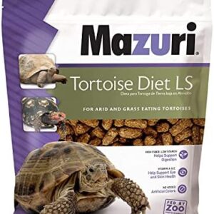Mazuri | Tortoise LS Diet for African Spurred/Sulcata, Desert, Egyptian, Galapagos, Gopher, Greek, Leopard, Pancake, Radiated or Yellow-Footed Tortoise, | 12 Ounce (12 OZ) Bag