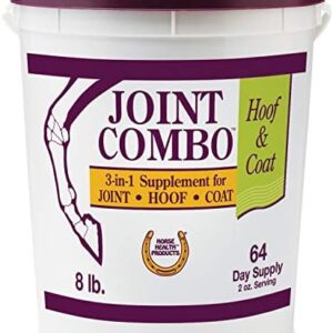 Farnam Horse Health Joint Combo Hoof & Coat, Convenient 3-in-1 horse joint supplement provides complete joint, hoof and coat care, 8 lb., 64 day supply
