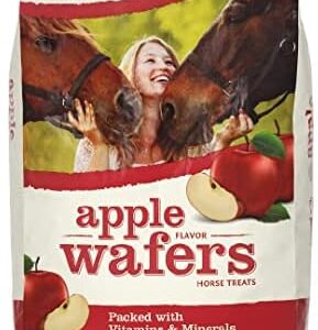 Manna Pro Apple Wafers – Treats for Horses – Packed with Vitamins & Minerals – Apple Flavored Horse Treats – 20 Pounds