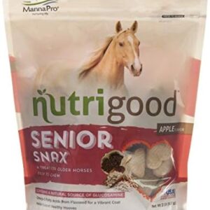 Nutrigood Senior Snax Horse Treats | Made with Omega 3 Fatty Acids, Biotin, and Glucosamine | 2 Pounds