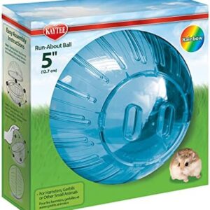 Kaytee 5" Assorted Color Run-About Exercise Ball For Pet Dwarf Hamsters & Mice