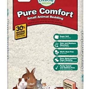 Oxbow Pure Comfort Small Animal Bedding - Odor & Moisture Absorbent, Dust-Free Bedding for Small Animals, White, 36 Liter Bag, 15.0" L x 8.7" W x 3.5" Th